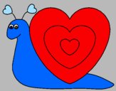 Desenho Caracol coração  pintado por yhuuuuuuuuuuuuuuuuuuuuuuu