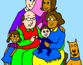 Desenho Família pintado por naely