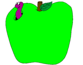Desenho Lagarto na fruta pintado por Phineas e Ferb