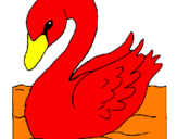 Desenho Cisne pintado por vitoria