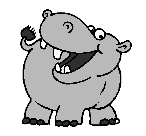Desenho Hipopótamo pintado por raissa