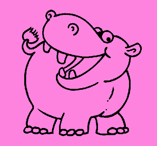 Desenho Hipopótamo pintado por BERNARDO