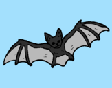 Desenho Morcego a voar pintado por Lívia