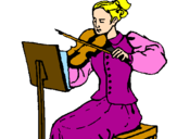 Desenho Dama violinista pintado por JOÃO PEDRO