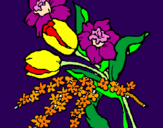 Desenho Ramo de flores pintado por ramo de flores pamela 