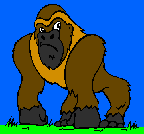 Desenho Gorila pintado por MaviiH