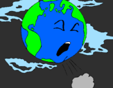 Desenho Terra doente pintado por Laian