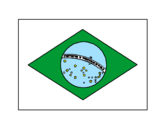 Desenho Brasil pintado por bandeira  do  brasil