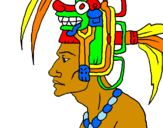 Desenho Chefe da tribo pintado por leonardo da vinci