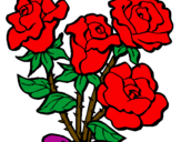 Desenho Ramo de rosas pintado por juliana