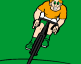 Desenho Ciclista com gorro pintado por vinicius
