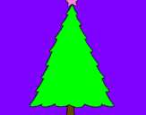 Desenho Árvore com estrela pintado por MARIANA