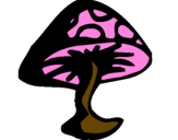 Desenho cogumelo venenoso pintado por luiza