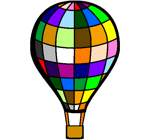 Desenho Balão de ar quente pintado por balão magico