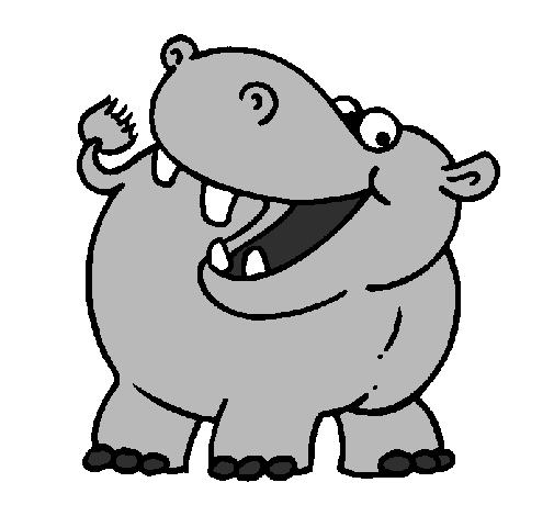 Desenho Hipopótamo pintado por Lais