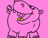 Desenho Hipopótamo pintado por becas e sofi