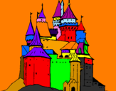 Desenho Castelo medieval pintado por cavaleiro Ryan 