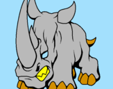 Desenho Rinoceronte II pintado por eduardo