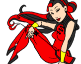 Desenho Princesa ninja pintado por gabriel