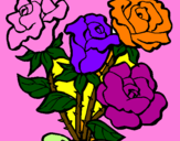 Desenho Ramo de rosas pintado por nathy e vovo ro