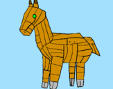 Desenho Cavalo de Tróia pintado por weberth