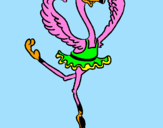 Desenho Avestruz em ballet pintado por ana