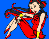 Desenho Princesa ninja pintado por RAFAEL
