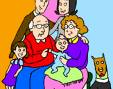 Desenho Família pintado por eduardo
