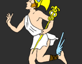 Desenho Hermes pintado por chrystian