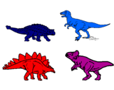 Desenho Dinossauros de terra pintado por daniels
