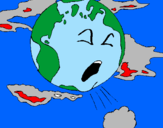 Desenho Terra doente pintado por GUI  BG
