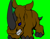 Desenho Rinoceronte II pintado por camila