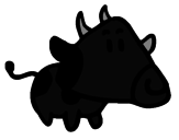 Desenho Vaca com cabeça triangular pintado por nadim45