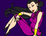 Desenho Princesa ninja pintado por ana