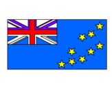 Desenho Tuvalu pintado por bandera