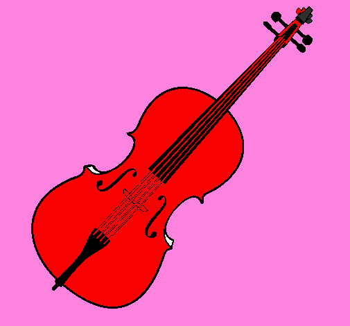 Desenho Violino pintado por luma
