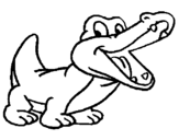 Desenho Crocodilo pintado por Crockinho