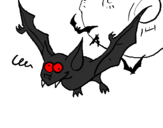 Desenho Morcego louco pintado por gu