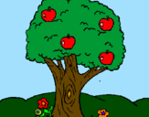Desenho Macieira  pintado por alana