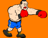 Desenho Boxeador pintado por debora
