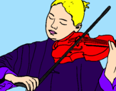 Desenho Violinista pintado por Anne