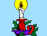 Desenho Vela de natal pintado por Smurf