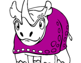 Desenho Rinoceronte pintado por Lainy