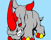 Desenho Rinoceronte II pintado por thiago