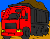 Desenho Camião de carga pintado por Cleidsom paga pai galera