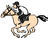 Desenho Corrida de cavalos pintado por coringao