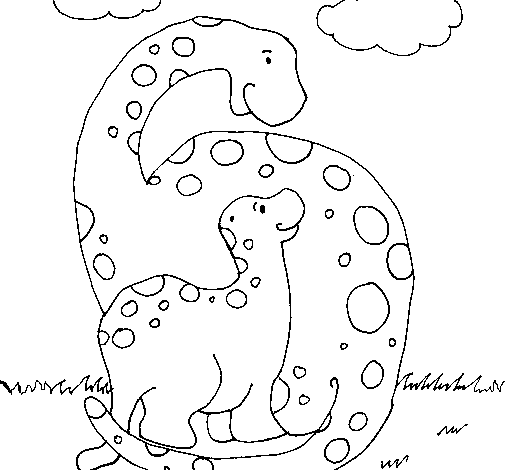 Desenho Dinossauros pintado por alicia