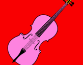 Desenho Violino pintado por lutyane