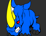 Desenho Rinoceronte II pintado por thiago ferreira