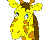 Desenho Cara de girafa pintado por jirafa